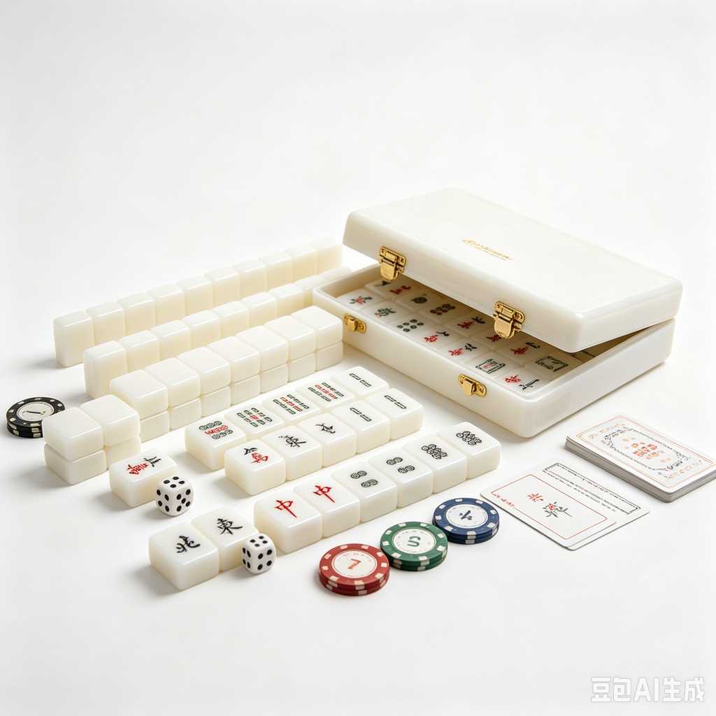 simulated ivory mahjong set